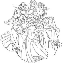 Princesas para imprimir e colorir
