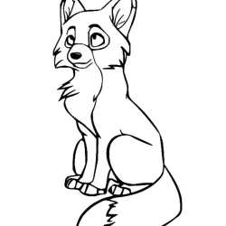 Raposa para imprimir e colorir