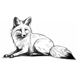 Raposa para imprimir e colorir