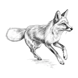 Raposa para imprimir e colorir