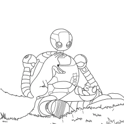 Robô Selvagem para imprimir e colorir