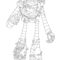 Robô Selvagem para imprimir e colorir