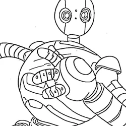 Robô Selvagem para imprimir e colorir