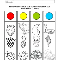 Atividade de alfabetização sobre arte para imprimir e colorir