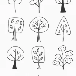 Árvores para imprimir e colorir