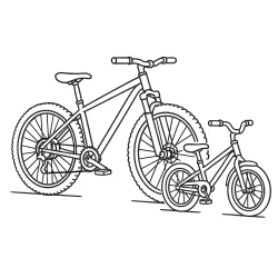 Bicicleta para imprimir e colorir