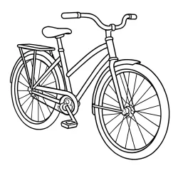 Bicicleta para imprimir e colorir