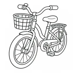 Bicicleta para imprimir e colorir