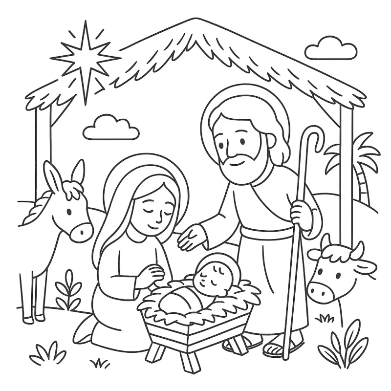 Desenhos bíblicos para imprimir e colorir