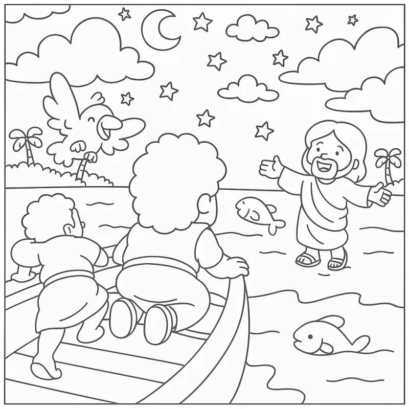 Desenhos bíblicos para imprimir e colorir