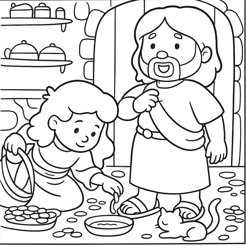 Desenhos bíblicos para imprimir e colorir