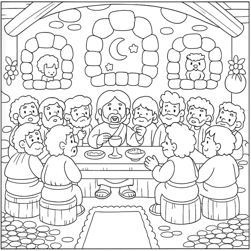 Desenhos bíblicos para imprimir e colorir