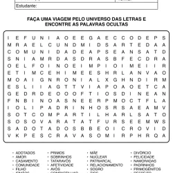 Atividade de alfabetização de caça-palavras para imprimir e colorir