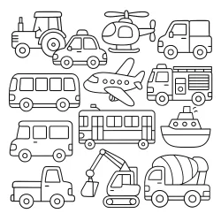 Carros para imprimir e colorir