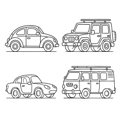 Carros para imprimir e colorir