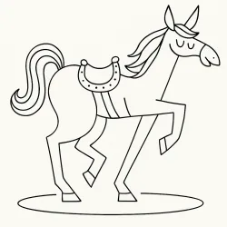 Cavalos para imprimir e colorir