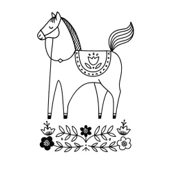 Cavalos para imprimir e colorir