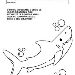 Atividade de alfabetização para colorir