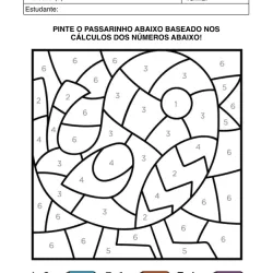 Atividade de alfabetização para colorir