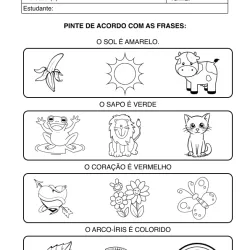 Atividade de alfabetização para colorir