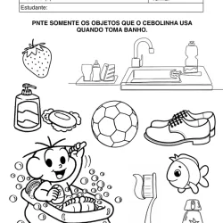 Atividade de alfabetização para colorir