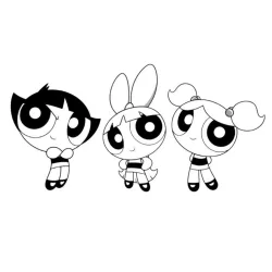 As Meninas Superpoderosas para imprimir e colorir