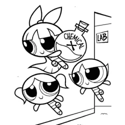 As Meninas Superpoderosas para imprimir e colorir