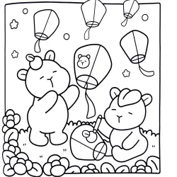 Capivara Capy Capy para imprimir e colorir