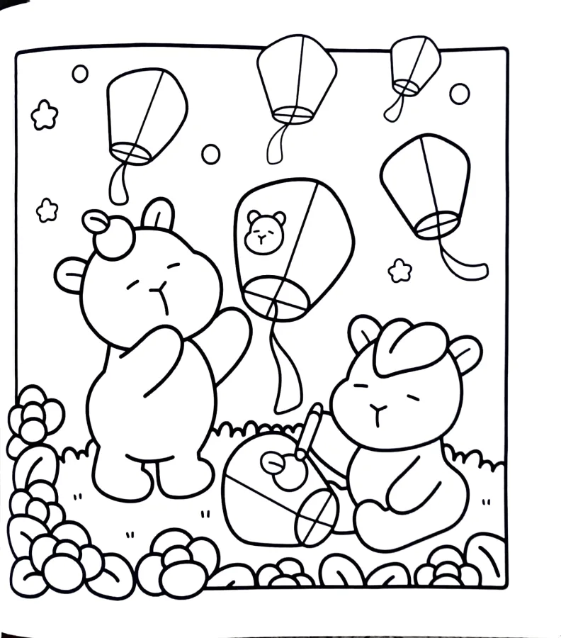 Capivara Capy Capy para imprimir e colorir
