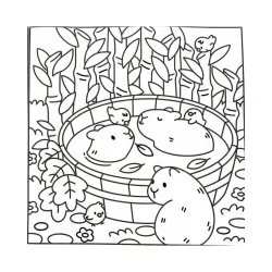 Capivara para imprimir e colorir