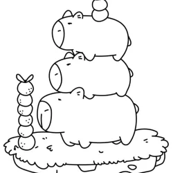 Capivara para imprimir e colorir