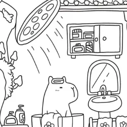 Capivara para imprimir e colorir