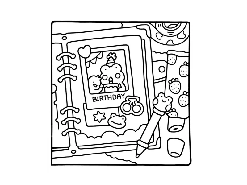Desenho de Cute & Comfy para imprimir e colorir