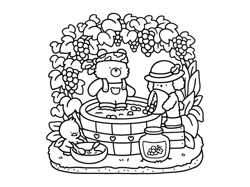 Desenho de Cute & Comfy para imprimir e colorir