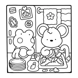 Desenho de Cute & Comfy para imprimir e colorir
