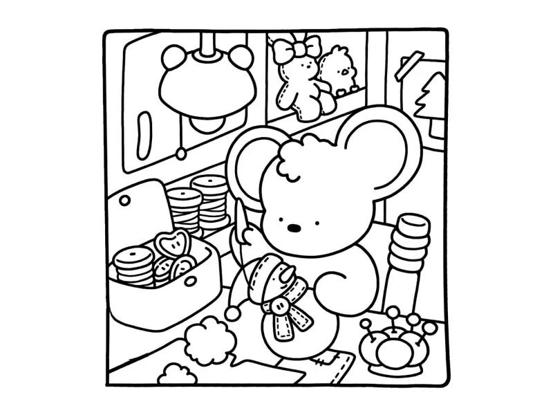 Desenho de Cute & Comfy para imprimir e colorir
