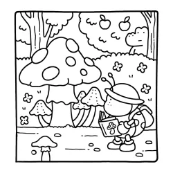 Desenho de Cute & Comfy para imprimir e colorir