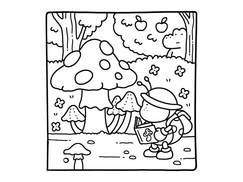 Desenho de Cute & Comfy para imprimir e colorir