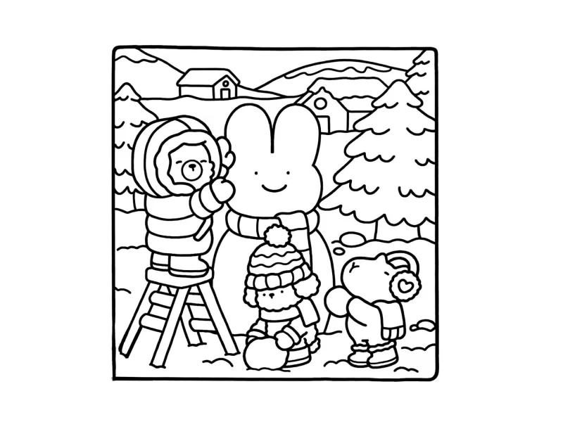 Desenho de Cute & Comfy para imprimir e colorir