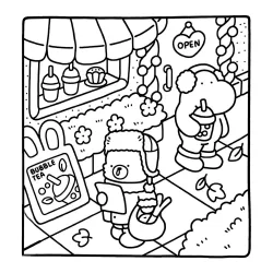 Desenho de Cute & Comfy para imprimir e colorir