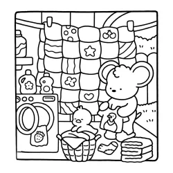 Desenho de Cute & Comfy para imprimir e colorir