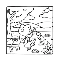 Desenho de Cute & Comfy para imprimir e colorir