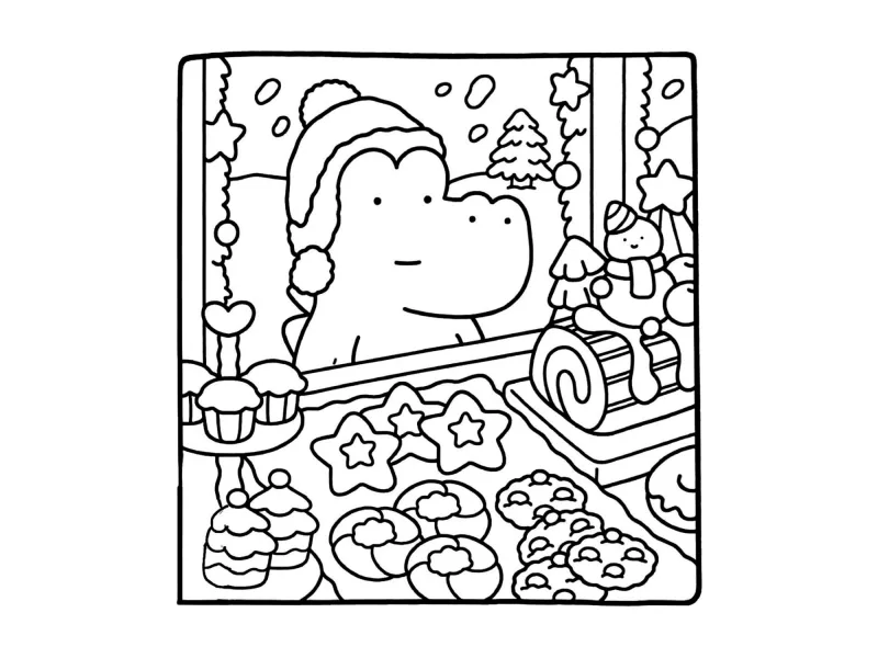 Desenho de Cute & Comfy para imprimir e colorir