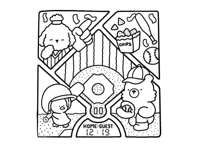 Desenho de Cute & Comfy para imprimir e colorir