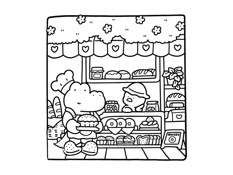 Desenho de Cute & Comfy para imprimir e colorir