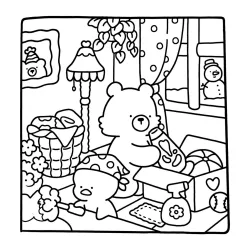 Desenho de Cute & Comfy para imprimir e colorir