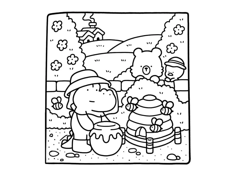 Desenho de Cute & Comfy para imprimir e colorir