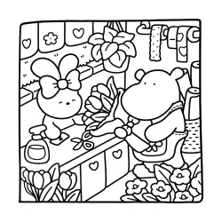 Desenho de Cute & Comfy para imprimir e colorir