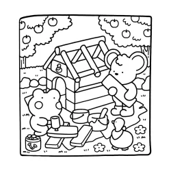 Desenho de Cute & Comfy para imprimir e colorir
