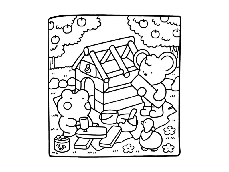 Desenho de Cute & Comfy para imprimir e colorir
